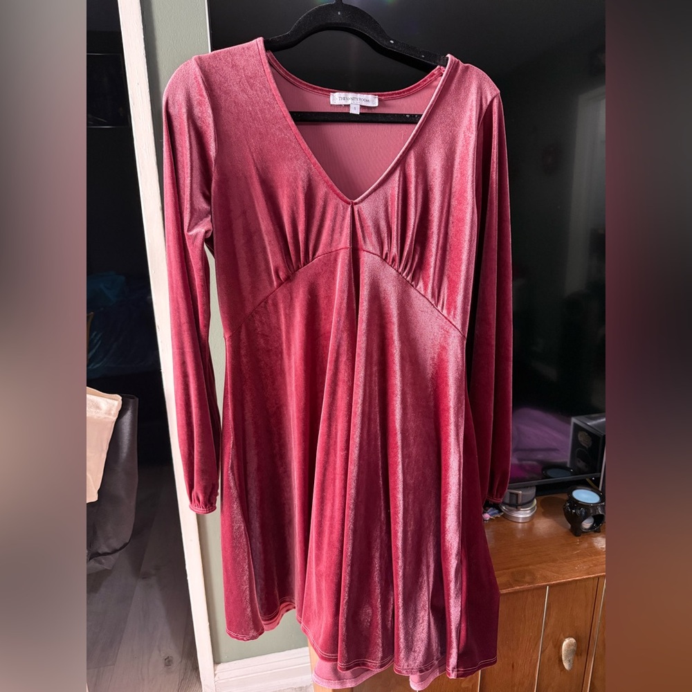 The Vanity Room pink skater dress